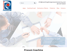 Tablet Screenshot of coachingdenegociosenmonterrey.com